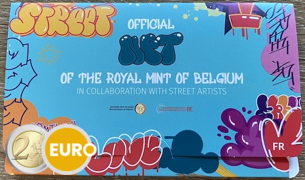 2,50 euros Bélgica 2025 - Arte callejero BU FDC Coincard FR + NFT TNF