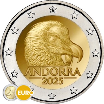 2 euro Andorra 2025 - Bearded Vulture BU FDC Coincard