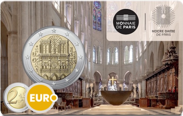 2 euro France 2025 - Notre Dame of Paris BU FDC Coincard