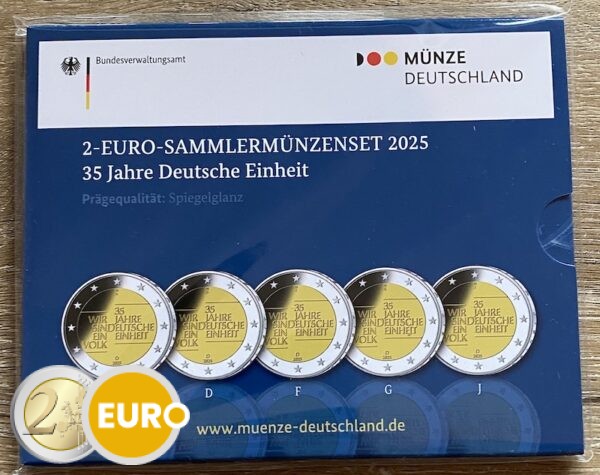2 euros Allemagne 2025 - ADFGJ Unité allemande BE Proof