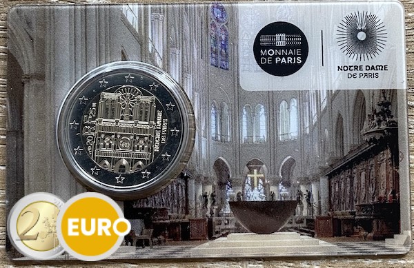 2 euro France 2025 - Notre Dame of Paris BU FDC Coincard