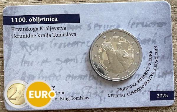 2 euro Kroatië 2025 - 1100 jaar Kroatië BU FDC Coincard