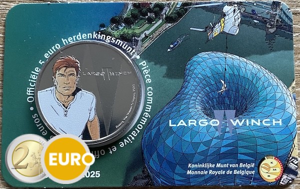 5 euro Belgium 2025 - Largo Winch BU FDC Coincard coloured
