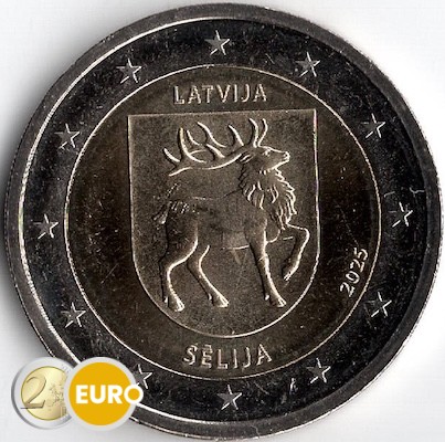2 euro Latvia 2025 - Coat of arms of Sēlija UNC