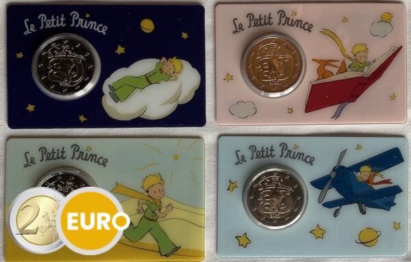 4 x 2 euro France 2026 - Little Prince BU FDC Coincard