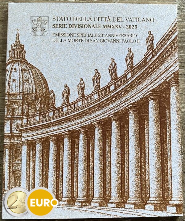 Euro set BU FDC Vatican 2025 + 5 euro Jean Paul II