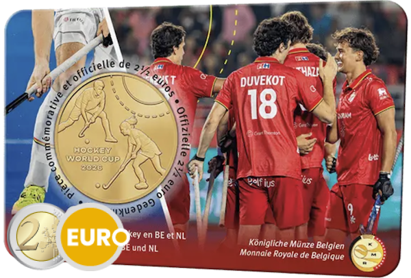 2,50 euro Belgium 2026 - Hockey World Championship BU FDC Coincard FR