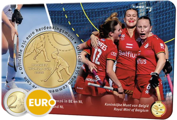 2,50 euro Belgium 2026 - Hockey World Championship BU FDC Coincard NL