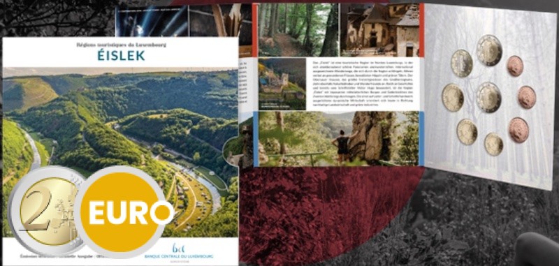 2 x Euro set BU FDC Luxembourg 2026 Eislek + 2 euro Charlemagne + 2 euro Accession to the throne photo