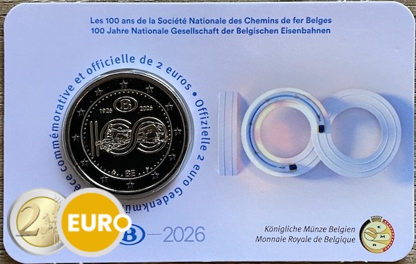 2 euro Belgium 2026 - NMBS / SNCB BU FDC Coincard FR