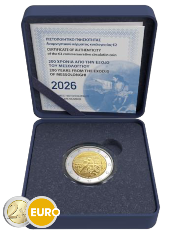 2 euro Greece 2026 - Exodus of Messolonghi BE Proof