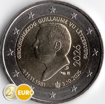 2 euro Luxembourg 2026 - Accession to the throne Guillaume UNC