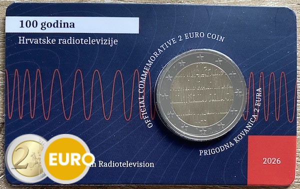 2 euro Croatia 2026 - Croatian radio BU FDC Coincard